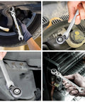 One Quarter Inch Flex Head Ratcheting Wrench With Open End And Box End, 72 Tooth, 12 Point, used in auto repair and home projects