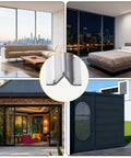 Heavy Duty V Groove Sliding Door Track Kit With Pre-Drilled Holes And Screws, 96-Inch Total Length In Two 48-Inch Sections installed