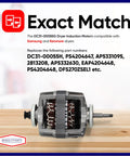 Induction Dryer Motor Replacement For Kenmore And Samsung Drop In DC31-00055G with part numbers displayed on packaging.