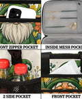 Picnic Backpack With Lunch Box Floral Tote Style showing pockets and compartments for organized storage