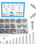 Ultimate 810 Piece M3 Screws Set With 304 Stainless Steel Flat Head Hex Socket Cap Screws Countersunk Bolts Nuts And Washers