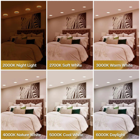 12 Pack 5 By 6 Inch Led Recessed Can Lights Featuring 5Cct Tunable Whites And Soft Amber Night Glow Sleek Metal Housing No Fuss Retrofit Upgrade For Bedroom Chill Vibes Or Lounge Ambiance Solid Build