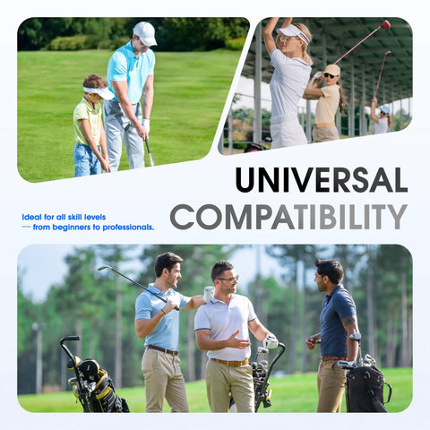 People practicing golf with Pro Grade Plastic Golf Tees 152 Pack Set With 120 Tees At 3.25 Inches And 32 Tees At 1.5 Inches