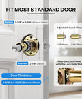 Installation diagram for Crystal Glass Door Knob With Privacy Lock And Keys Satin Nickel Finish Diamond Cut Interior Door Knob