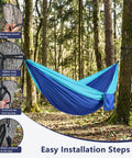 Ultra Lightweight Parachute Nylon Hammock With Tree Straps For Camping Backpacking Hiking Or Beach Adventures setup guide
