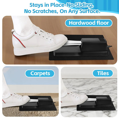 Non Slip Piano Sustain Pedal Mat For Digital Keyboard And Electric Piano on hardwood, carpet, and tile