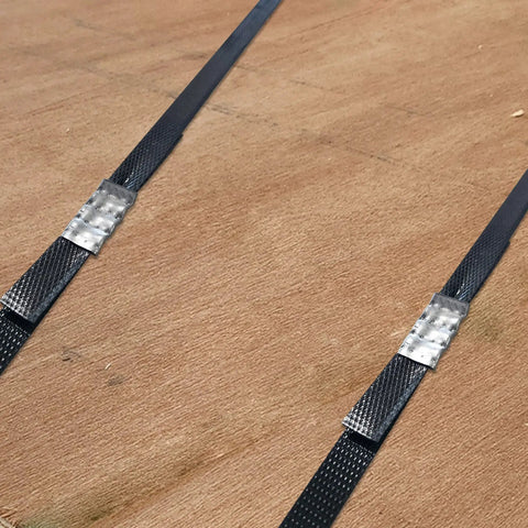 Open Strapping Seals For Five Eighths Inch Straps, Snap On, Beefy Heavy Duty Galvanized Steel, High Strength Carbonized Seals