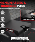 2 in 1 Leg Extension And Curl Machine for Home Gym showing premium fabric, thickened pads, and easy wipe clean feature.