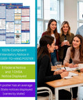 Florida Labor Law Poster 2026 Update With State And Federal Workplace Notices Laminated Waterproof 26 By 39.5 Inches Includes OSHA FMLA EEOC And Minimum Wage Rules No Nonsense Compliance Sign For Busy Workplaces, displayed in office