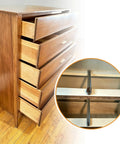 Straight Up Center Track Replacement Drawer Slides Fixed Heavy Duty And Solid As A Rock With Rite Trak I Compatible Reinforced Plastic Dresser Glides No Drama Smooth Glide Repair Kit 10 Sets installed in dresser.