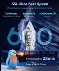 Adventurer 5M 3D Printer Ultra Fast Speed showing 600mm/s max travel speed and 28-minute completion