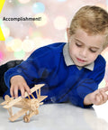 Child playing with Nieuport 17 Wooden Airplane Model Puzzle Kit For Builders Teens And Adults A Cool 3D Plane Construction Toy
