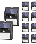 Outdoor Solar Motion Sensor Lights 10 Pack With Three Modes, Wireless IP65 Waterproof Security Flood Lights, 42 LED