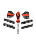 Beast 150 Piece One Quarter And Three Eighths Inch Drive Six Point SAE And Metric Tool Set with bits and handles