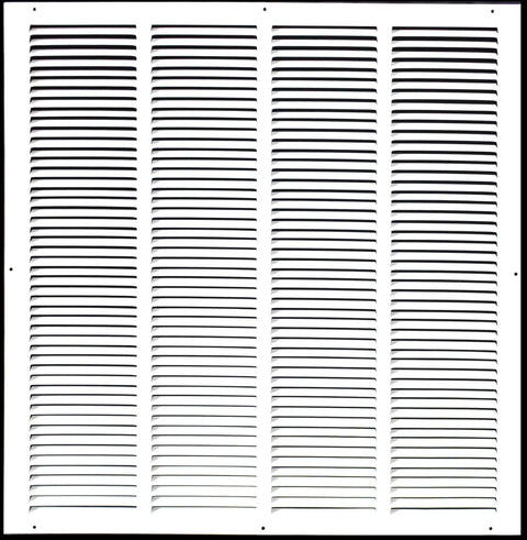 Durable High Quality Steel Return Air Grille Vent Cover Grill Perfect For 24 Inch By 24 Inch Duct Openings On Sidewall Or Ceiling Installations In White Powder Coated Finish That Is Super Strong And Looks Awesome