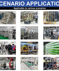 Various applications of Three Pack 2080 T Slot Aluminum Extrusion European Standard 500mm Length Anodized Aluminum in industrial settings.