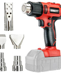 Cordless Heat Gun For Milwaukee M18 Battery Two Temperature Settings Up To 1022 F 550 C with 5 nozzle attachments