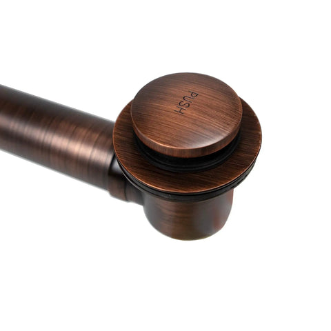Hella Durable 1.5 Inch Pop Up Bathtub Drain And Overflow Kit With Slick Antique Copper Brass Finish detail view