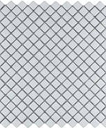 Glossy White Porcelain Mosaic Tile For Floor And Wall Diamond Pattern, Mesh Mounted, 12.25 By 12.38 Inches, High Sheen Finish