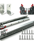 Top Shelf Soft Close Undermount Drawer Slides With Full Extension Runners For Kitchen Cabinets Smooth As Butter Glide hardware kit with brackets and screws.