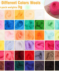 Needle Felting Starter Kit With 40 Color Wool Roving 3 Grams Each For Felted Animals And DIY Wool Crafts Complete Tool Set