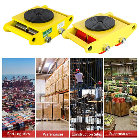 Heavy Equipment Moving Skate Dolly With 360 Degree Non Slip Swivel Tray And Hardened Steel Rollers in multiple environments
