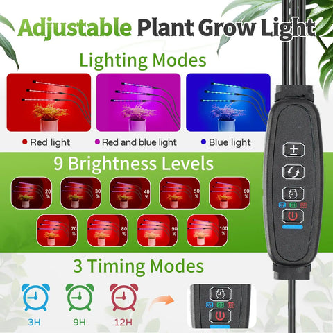 Adjustable LED grow light settings and timer for Indoor Mini Greenhouse Kit With Adjustable Led Grow Light And Timer Tabletop Garden Starter