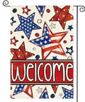 Patriotic Fourth Of July Garden Flag 12x18 Inch Double Sided Outdoor Welcome Banner With Stars And Stripes Yard Decor