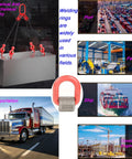 3.15T die-forged G80 lifting ring assembly in red with steel shackles lifting a gray block