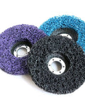 Dense Poly Strip Abrasive Disc Wheels For Paint Rust Removal Angle Grinder Six Piece Set With Integrated Hub colorful disc set