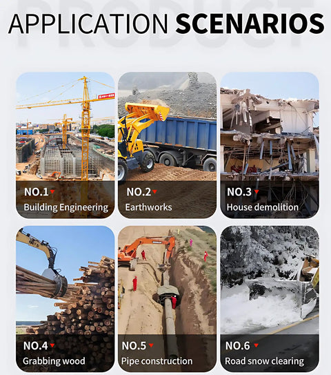 Application scenarios for Powerful Backhoe Loader With Attachments For Construction And Farm Use Farm-Ready Multi-Functional Excavator