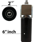 Adjustable Slide Gate Guide Rollers With Upper Bolted Bracket Mount 6 Inch Black UHMW Nylon Ball Bearing Guiders