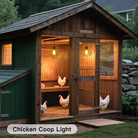 Solar Pendant Lights For Outdoors And Indoors With Pull Cord And Remote No Wiring Required Easy Setup in chicken coop
