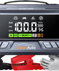 12 In 1 Jump Starter With Air Compressor 8000A Peak 160 PSI Tire Inflator 65W Fast Charge Portable Car Battery Booster with digital display