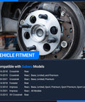 Rear Wheel Bearing And Hub Assembly Set Of 2 For Subaru Forester 2014 To 2018, Impreza 2012 To 2021, installed view with 5 lug and ABS