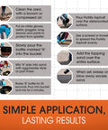Instruction steps for using FloMix Rapid Asphalt Repair Kit For Driveways And Floors Quick Drying Spall Filler Crack Sealer Black 5 Gallon Kit