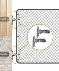 2 Pack Wall Mount Gate Hinges For Chain Link Fences One And Seven Eighths Inch Hinges With Five Eighths Inch Pins, wood and concrete mounting
