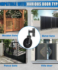 Beefy Heavy Duty Gate Wheels For Metal Tube Gates 6 Inch And 8 Inch Rubber Wheels With Shock Absorbing Springs 360 Degree Silent Roll Supports Up To 600 Lb No Sag Gates On Wooden Or Metal Doors