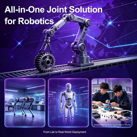 19.5KG Serial Bus Servo Motor And 12V Programmable Smart Actuator Featuring Hella Precise Absolute Magnetic Encoder for robotic arm assembly.
