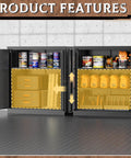 Metal Storage Cabinets 36 Inch Locking Cabinet With Doors And Adjustable Shelves For Home Office Kitchen And Garage Black Steel