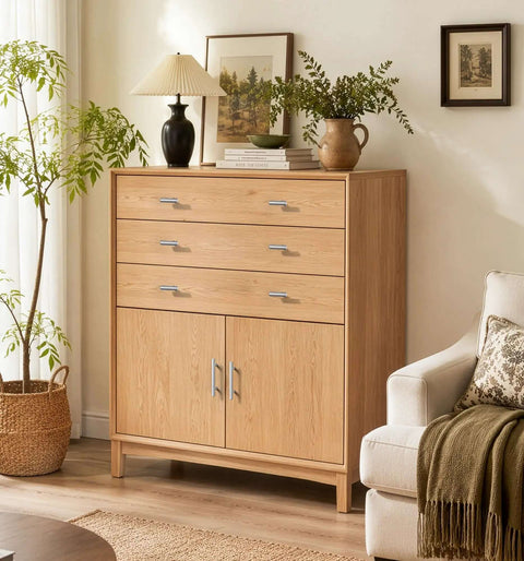 Wooden dresser with 10 Pack 2 Inch Brushed Nickel Stainless Steel Cabinet Knobs T Bar Pulls For Cabinets And Drawers