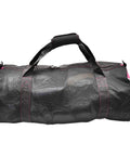 Collapsible Mesh Duffle Bag For Dive Gear With 600D Polyester, YKK Zipper, Neoprene Grip, And Extra Shoulder Strap, pink accents