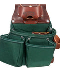 OxyLights 3 Pouch Tool Bag With Tape Holder In Green 10 Pockets And Built In Durable Pro Grade Tool Holders Made In USA