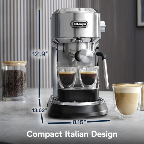 Barista Worthy Home Espresso Machine With Milk Frother, 15 Bar Pump, Stainless Steel Design, Temperature Control