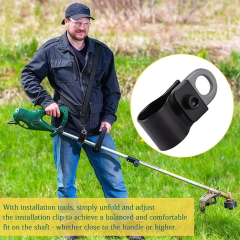 Badass Weed Eater Shoulder Strap Clamp Bracket Compatible With 26Mm And 28Mm Tubes for easy attachment to trimmer shaft.