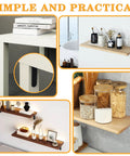 Heavy Duty L Shelf Brackets 5 By 3 Inch Badass Matte Black Floating Wall Mount Kit for practical home and workshop shelving.