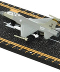 F16 Grey Military Jet Die Cast With Connectible Runway And Collector Card displayed on airport runway set
