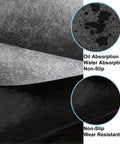 Close-up of layers and texture of Round 27.5 Inch Recliner Floor Mat Non Slip Felt Pad For Hardwood Floors Protects Recliners and Swivel