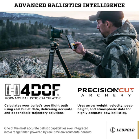 Straight Shooting Laser Rangefinder Featuring Hornady 4DOF Ballistics Engine And Sharp Archery Settings For Dead On Distance Reading And Built Different Durability In Stealth Black Shell