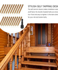 20 Piece Heavy Duty Hanger Bolts Set For Outdoor Wood Furniture Tapping Screws with stairway and wooden interior background